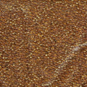 Miyuki Rocailles Beads 2mm 0133 transparent Golden Brown 12gr