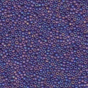 Miyuki Rocailles Beads 2mm 0151FR transparent rainbow matt Cobalt Blue 12gr