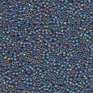 Miyuki Rocailles Beads 2mm 0152FR transparent rainbow matt Grey 12gr