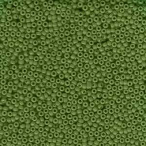Miyuki Rocailles Beads 2mm 0411 opaque Green 12gr