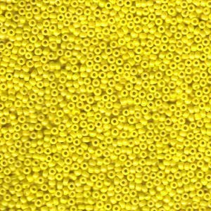 Miyuki Rocailles Beads 2mm 0422 opaque luster Yellow 12gr