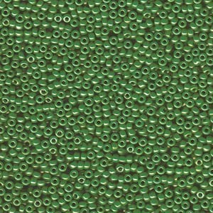 Miyuki Rocailles Beads 2mm 0431 opaque luster Medium Green 12gr