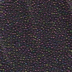 Miyuki Rocailles Beads 2mm 0454 metallic rainbow Violet Green Violet 12gr