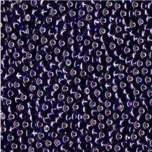 Miyuki Rocailles Beads 2mm 1446 transparent silverlined Royal Purple 12gr