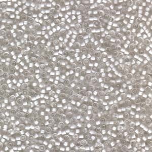 Miyuki Rocailles Beads 2mm 1920 semi matt whitelined Crystal 12gr