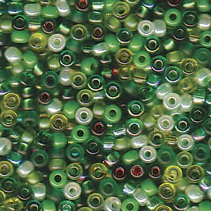 Miyuki Rocailles Beads 2mm Mix03 Evergreen ca 24Gr.