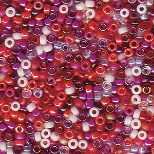 Miyuki Rocailles Beads 2mm Mix05 Strawberry Fields ca 24 Gr.