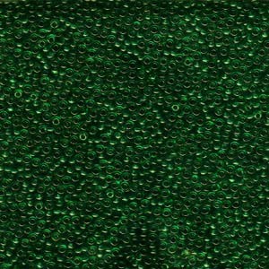 Miyuki Rocailles Beads 1,5mm 0147 transparent Dark Green ca 11gr