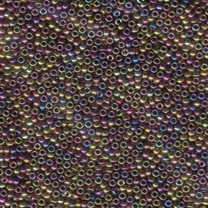 Miyuki Rocailles Beads 1,5mm 0188 metallic irisierend Purple Gold ca 11gr