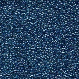 Miyuki Rocailles Beads 1,5mm 0291 transparent rainbow Turquoise-Violet ca 11gr