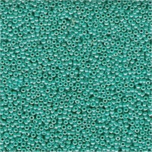 Miyuki Rocailles Beads 1,5mm 0435 opaque luster Aqua ca 11gr