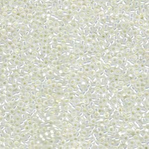 Miyuki Rocailles Beads 1,5mm 0551 gilt lined White Opal ca 11gr