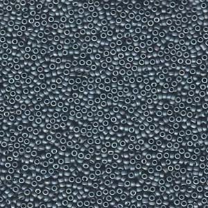 Miyuki Rocailles Beads 1,5mm 2030 metallic matte Light Grey Blue ca 11gr