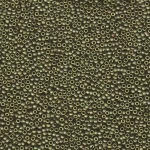 Miyuki Rocailles Beads 1,5mm 2032 metallic matte Olive Gold ca 11gr