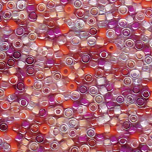Miyuki Rocailles Beads 1,5mm Mix10 Melonberry ca 11 Gr.