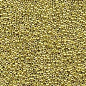 Miyuki Rocailles Beads 3mm 4205 Duracoat galvanized Zest ca 22gr