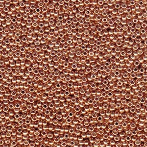 Miyuki Rocailles Beads 3mm 4206 Duracoat galvanized Muscat ca 22gr