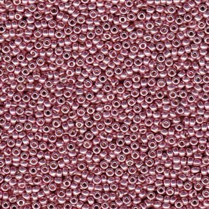 Miyuki Rocailles Beads 3mm 4209 Duracoat galvanized dark Coral ca 22gr
