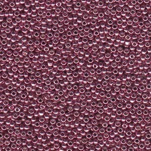 Miyuki Rocailles Beads 3mm 4218 Duracoat galvanized Dusty Orchid ca 22gr