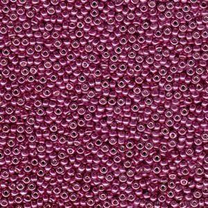 Miyuki Rocailles Beads 3mm 4219 Duracoat galvanized Magenta ca 22gr
