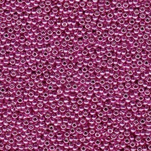 Miyuki Rocailles Beads 2mm 4210 Duracoat galvanized Hot Pink ca 23,5gr