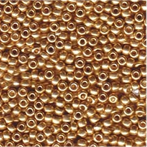 Miyuki Rocailles Beads 4mm 182 galvanized Gold 20gr