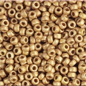 Miyuki Rocailles Beads 3mm 4204F frosted Duracoat galvanized Champagner ca 22gr