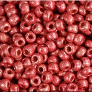 Miyuki Rocailles Beads 2mm 4211F frosted Duracoat galvanized Blight Cranberry ca 23,5gr