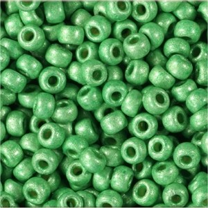 Miyuki Rocailles Beads 2mm 4214F frosted Duracoat galvanized Dark Mint Green ca 23,5gr
