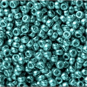Miyuki Rocailles Beads 2mm 4217F frosted Duracoat galvanized Seafoam ca 23,5gr
