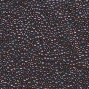Miyuki Rocailles Beads 2mm 2019 semi matt rainbow Green Purple ca 12gr