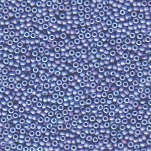 Miyuki Rocailles Beads 2mm 2030 fancy frosted pale Blue Lilac 12gr
