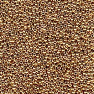 Miyuki Rocailles Beads 1,5mm 4204 Duracoat galvanized Champagne ca 11gr