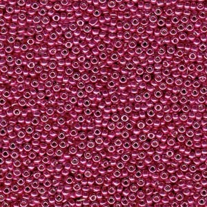 Miyuki Rocailles Beads 1,5mm 4211 Duracoat galvanized Blight Cranberry ca 11gr