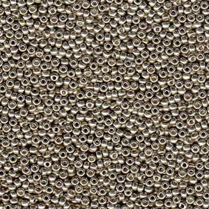 Miyuki Rocailles Beads 1,5mm 4221 Duracoat galvanized Smokey Pewter ca 11gr