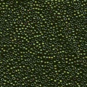 Miyuki Rocailles Beads 2mm 2015 matt metallic dark Olive ca 12gr