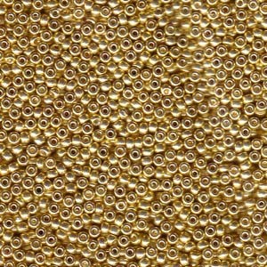 Miyuki Rocailles Beads 2,2mm 1053 oder 9660-124 galvanized Gold ca 10gr