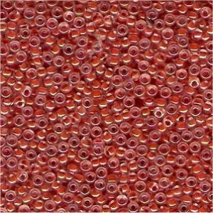 Miyuki Rocailles Beads 2,2mm 0214 oder 9660-274 inside colorlined burnt Orange ca 10gr