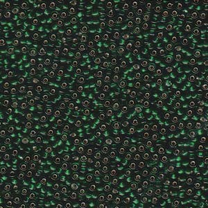 Miyuki Rocailles Beads 2,2mm 0027 oder 9660-634 silverlined dark Emerald ca 10gr