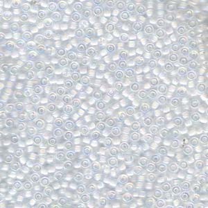 Miyuki Rocailles Beads 2,2mm 0284 oder 9660-024 whitelined rainbow Crystal ca 10gr