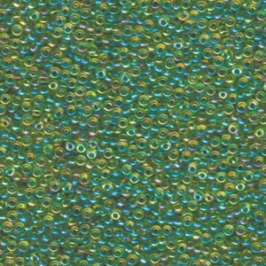 Miyuki Rocailles Beads 2,2mm 0341 oder 9660-974 rainbow Chartreuse ca 10gr