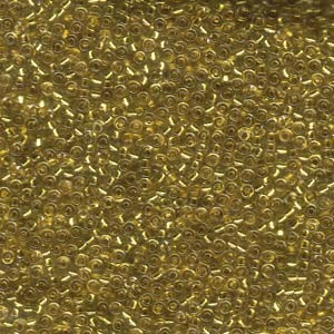 Miyuki Rocailles Beads 2mm 0195 24 Karat Gold lined Chrystal ca 12gr