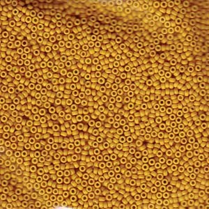 Miyuki Rocailles Beads 1,5mm 1233 matt opaque Mustard ca 11gr
