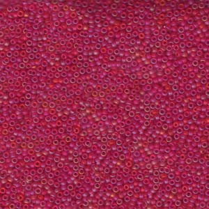 Miyuki Rocailles Beads 1,5mm 140FR matt rainbow light Red ca 11gr