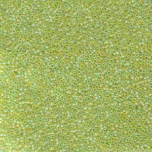 Miyuki Rocailles Beads 1,5mm 143FR matt rainbow Chartreuse ca 11gr