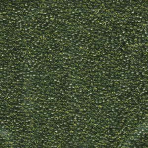Miyuki Rocailles Beads 1,5mm 158 transparent Olive Green ca 11gr