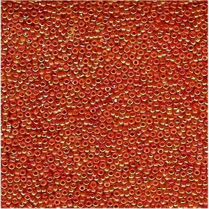 Miyuki Rocailles Beads 1,5mm 0297 transparent rainbow Orange-Gold ca 11gr