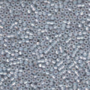 Miyuki Rocailles Beads 3mm 0576 gilt lined light dusty Blue ca 13gr