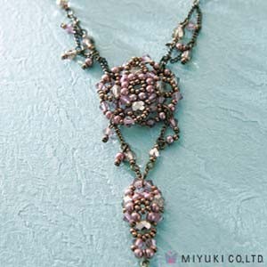Miyuki Schmuck Bastelset BO 80-1 Crystal Doily Necklace purple