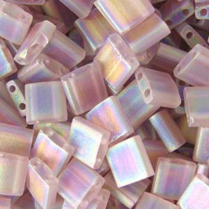 Miyuki Tila Beads 5mm transparent matt irisierend Smoky Amethyst TL0142FR 7,2gr